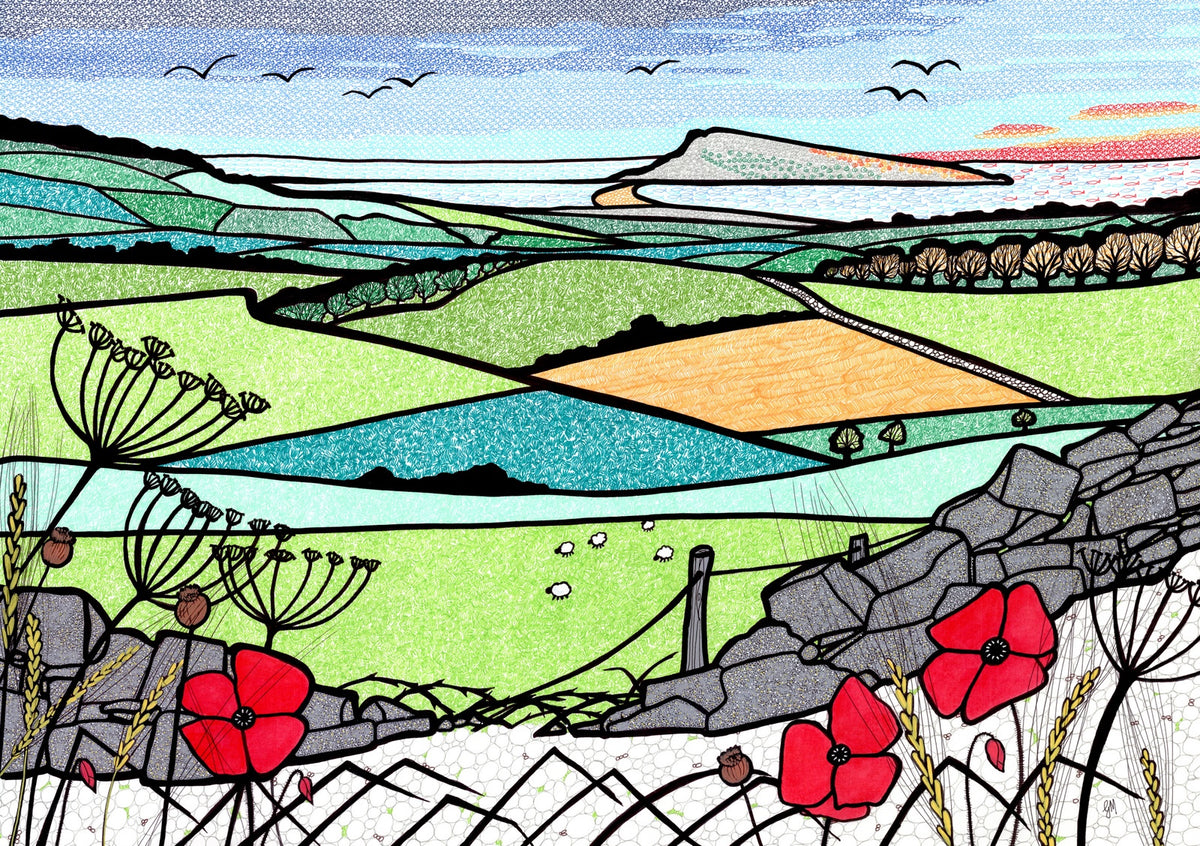 View From the Ridgeway to Portland (Limited Edition Print)