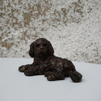 Cockapoo Lying (Solid Bronze)