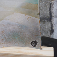 'Stepping Stones' Ceramic Wave on Wood