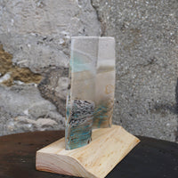 'Stepping Stones' Ceramic Wave on Wood