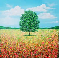 Autumn Fields Lone Tree
