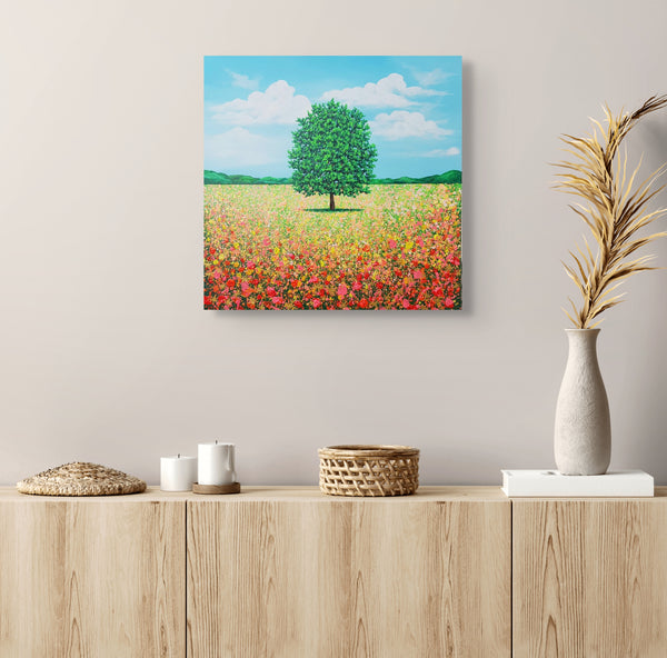 Autumn Fields Lone Tree