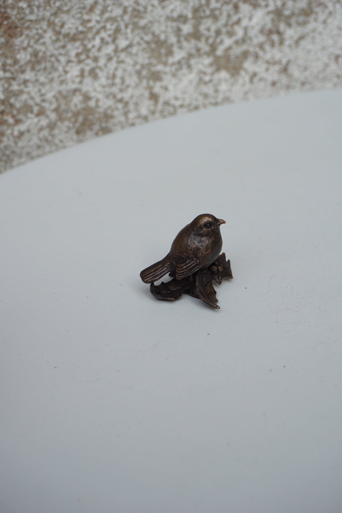 Miniature Bronze Robin