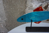 Fish on Stand (Turq/Red)