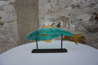 Fish on Stand (Aqua/Amber)