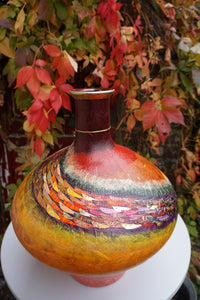 Large Pink/Orange Vase