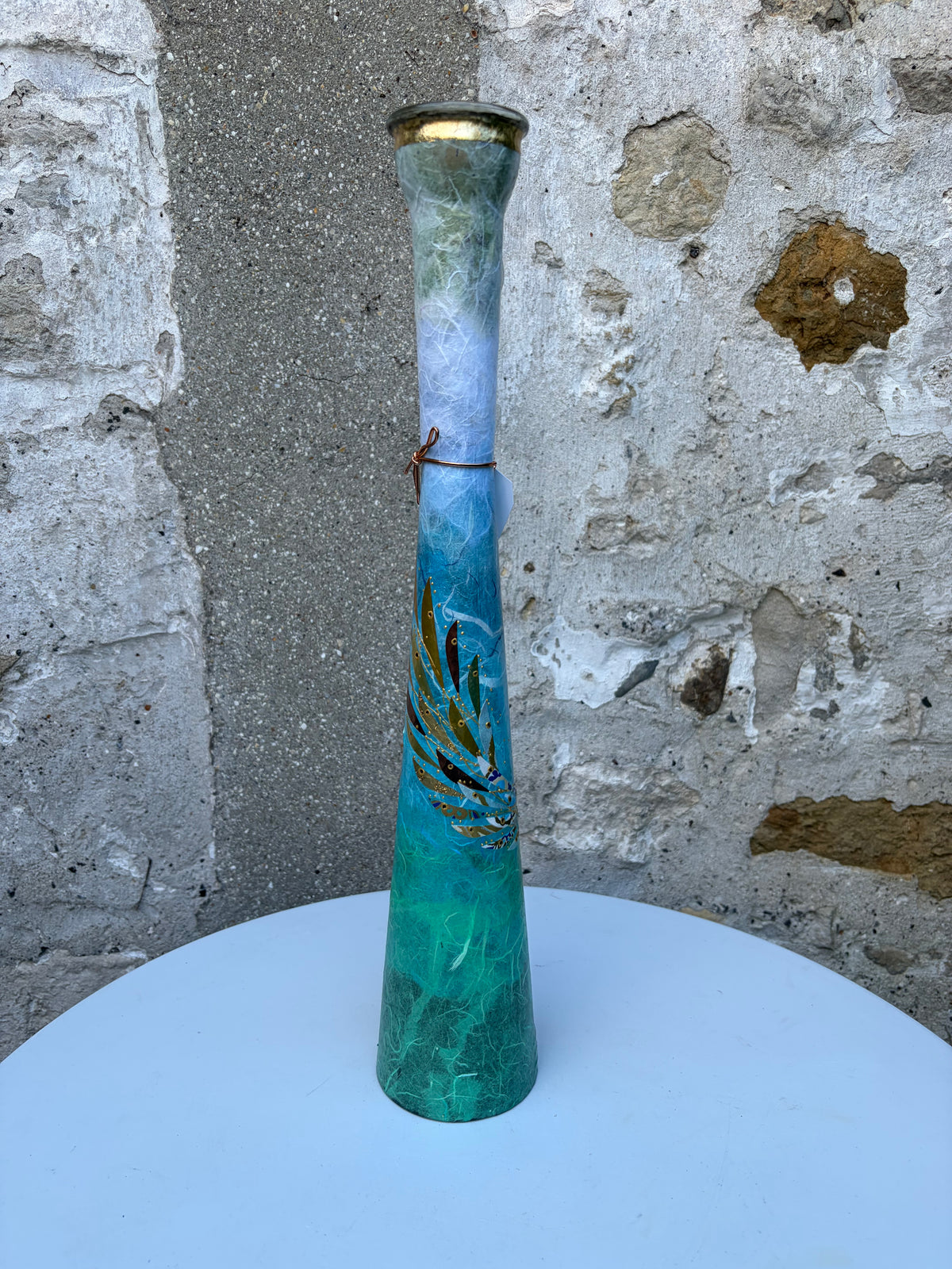 Lily Vase - Large (Aqua/Blue)