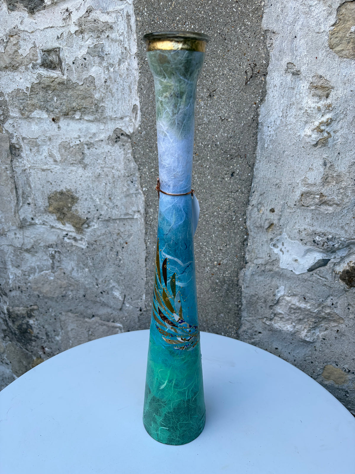 Lily Vase - Large (Aqua/Blue)