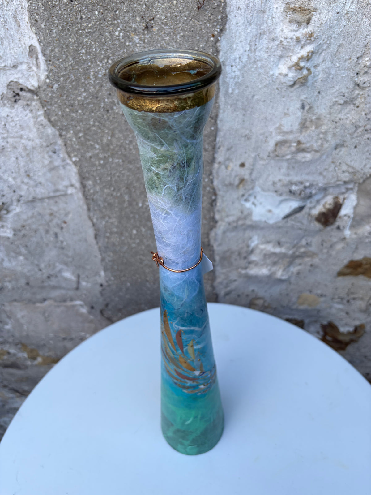 Lily Vase - Large (Aqua/Blue)