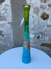 Lily Vase Pair - Large (Green/Blue)