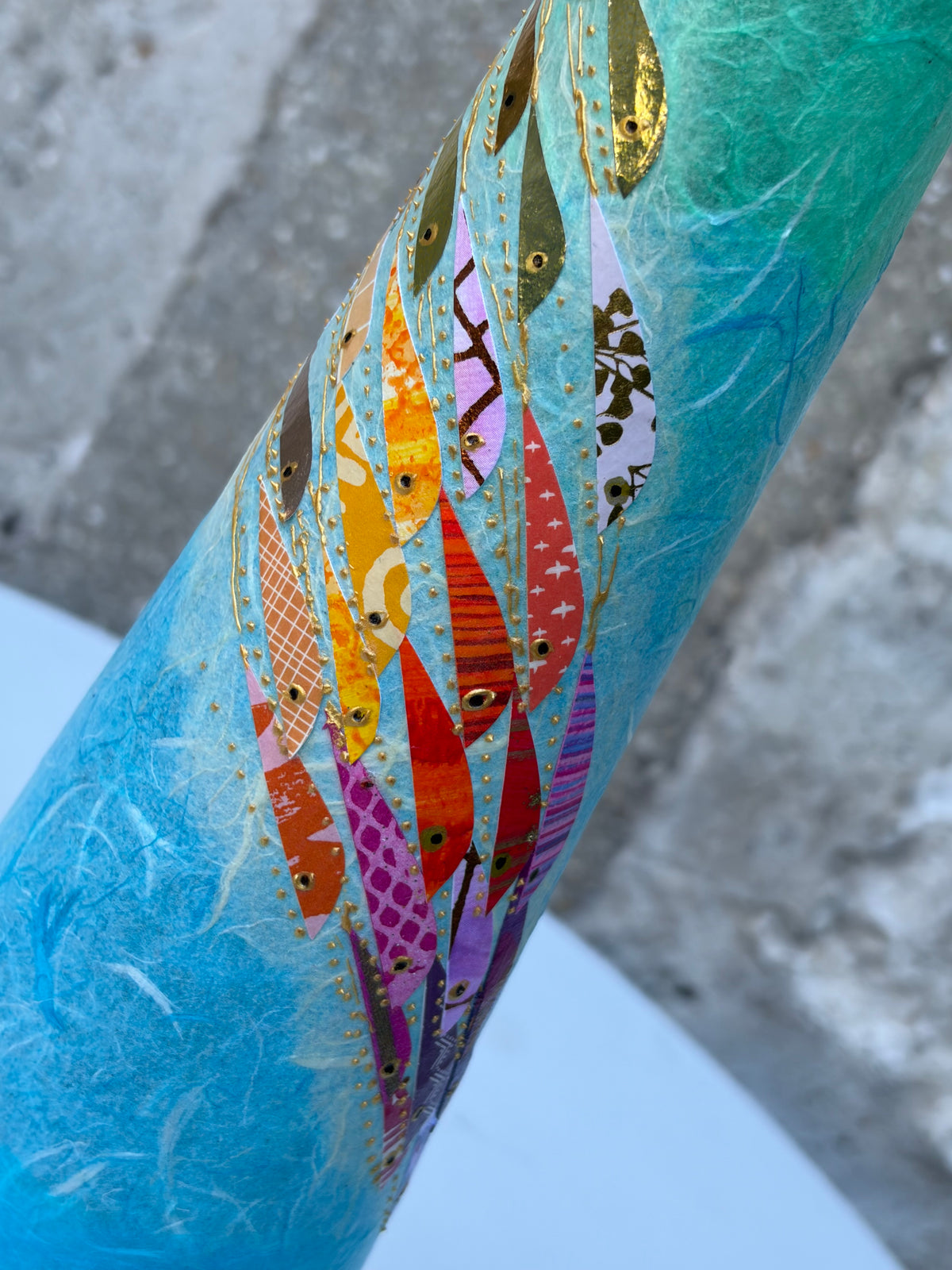 Lily Vase Pair - Large (Green/Blue)