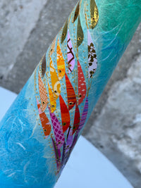 Lily Vase Pair - Large (Green/Blue)