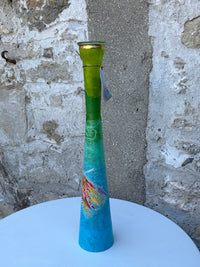 Lily Vase Pair - Large (Green/Blue)
