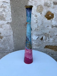 Lily Vase - Large (Cerise/Blue)