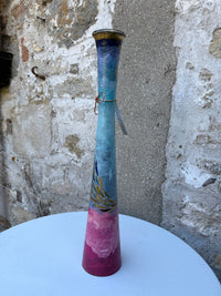 Lily Vase - Large (Cerise/Blue)