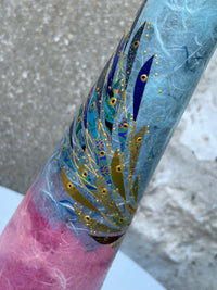Lily Vase - Large (Cerise/Blue)