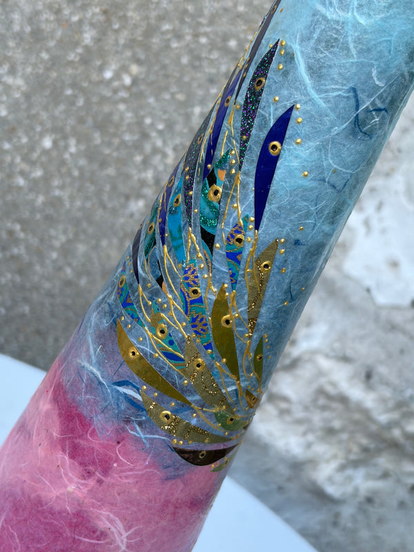 Lily Vase - Large (Cerise/Blue)