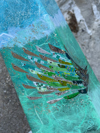 Pyramid Vase - Medium (Blue/Aqua)