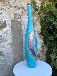Tall Oval Vase - Blue