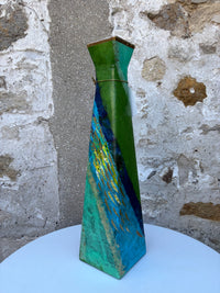 Pyramid Vase - Large (Blue/Green)