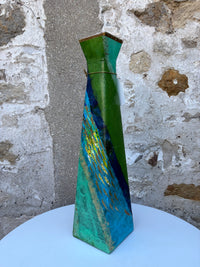 Pyramid Vase - Large (Blue/Green)