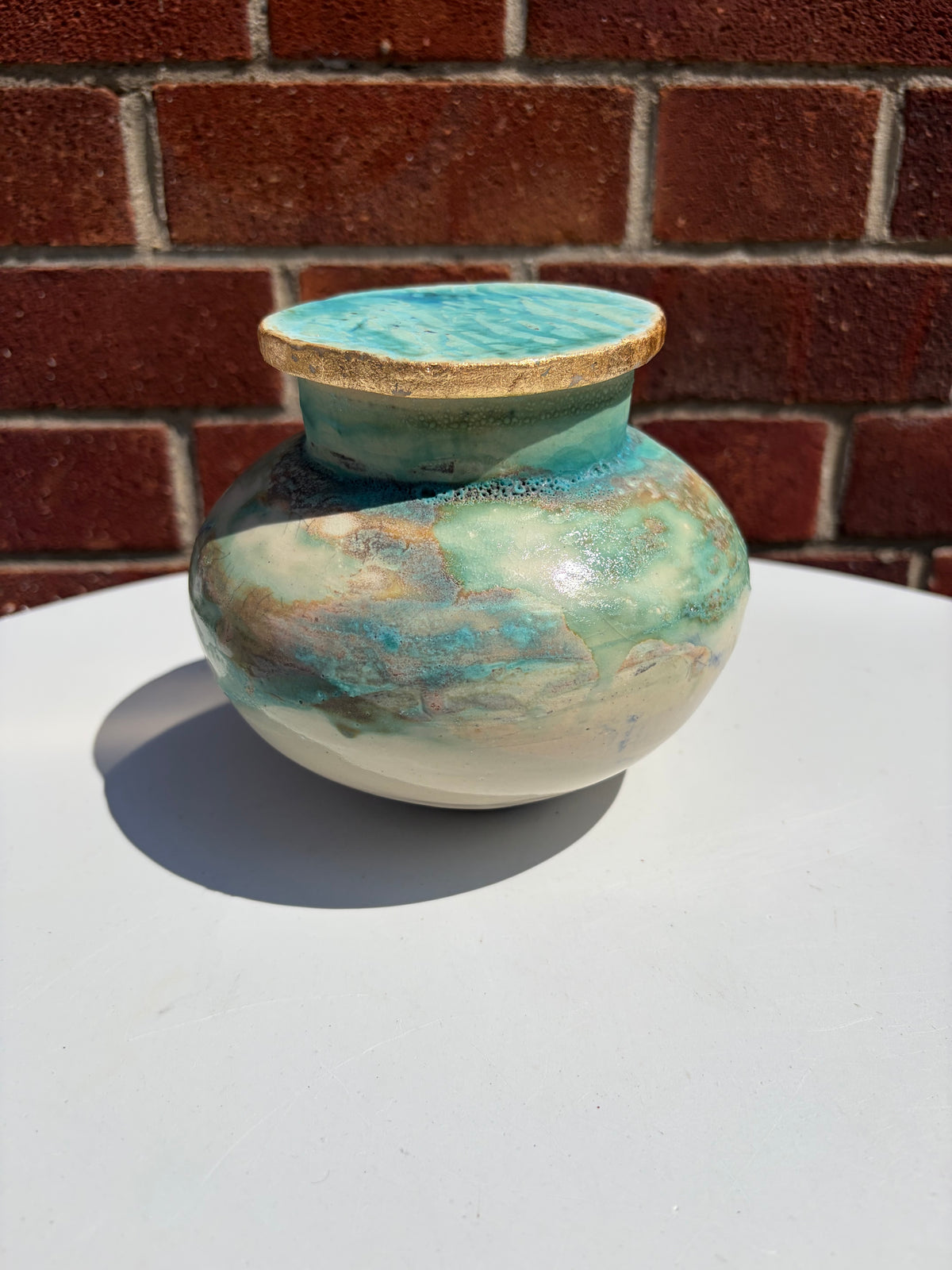 Blue Lidded Jar