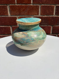 Blue Lidded Jar