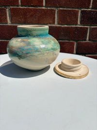 Blue Lidded Jar