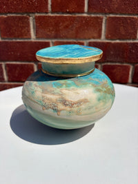 Blue Screwtop Jar Kintsugo