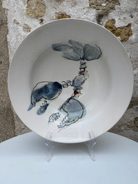 Minimalist Blue Lobster Bowl