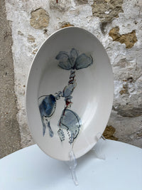 Minimalist Blue Lobster Bowl