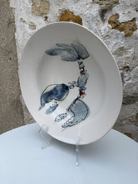 Minimalist Blue Lobster Bowl