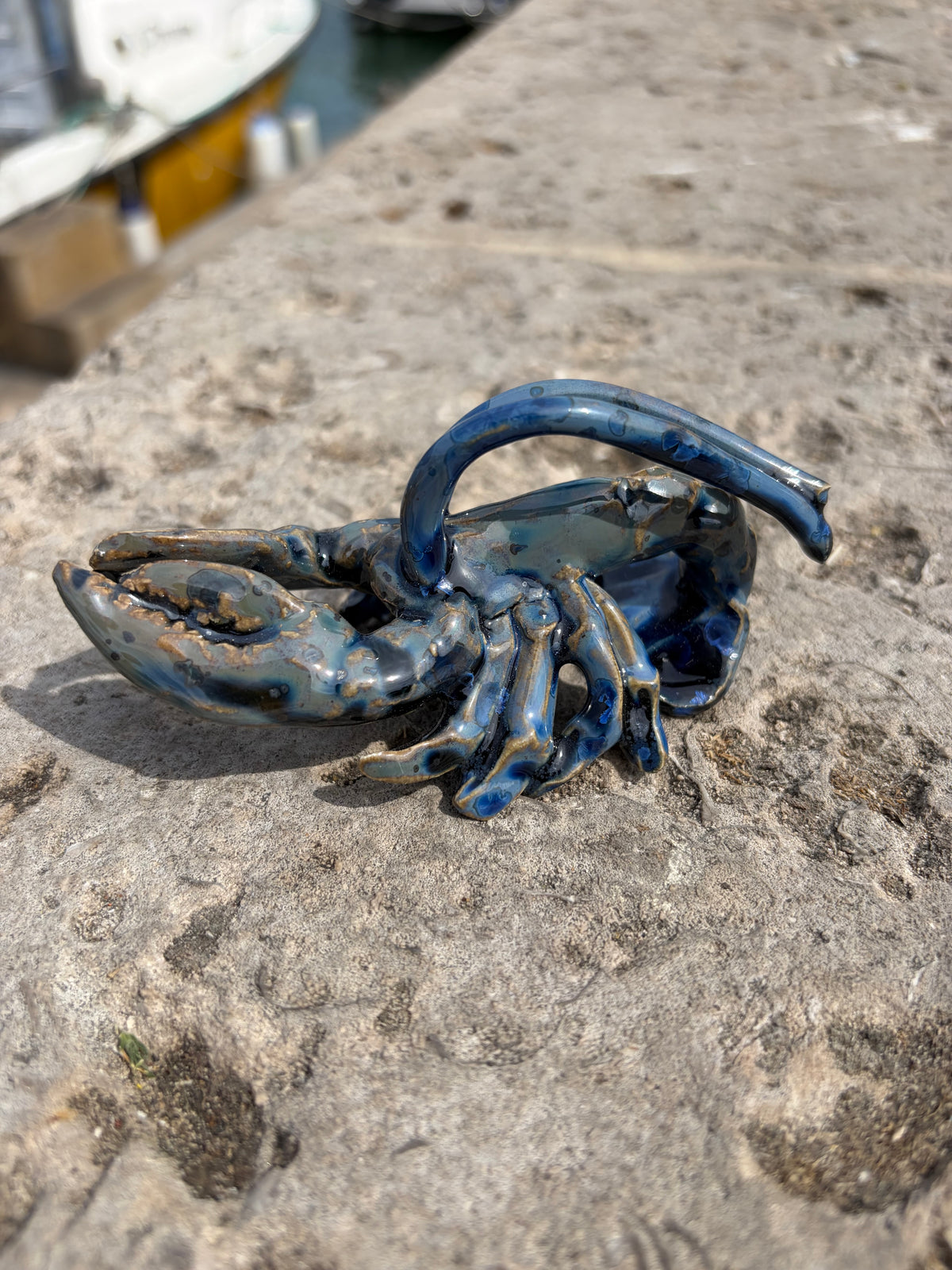 Tiny Lobster with Crystalline Glaze
