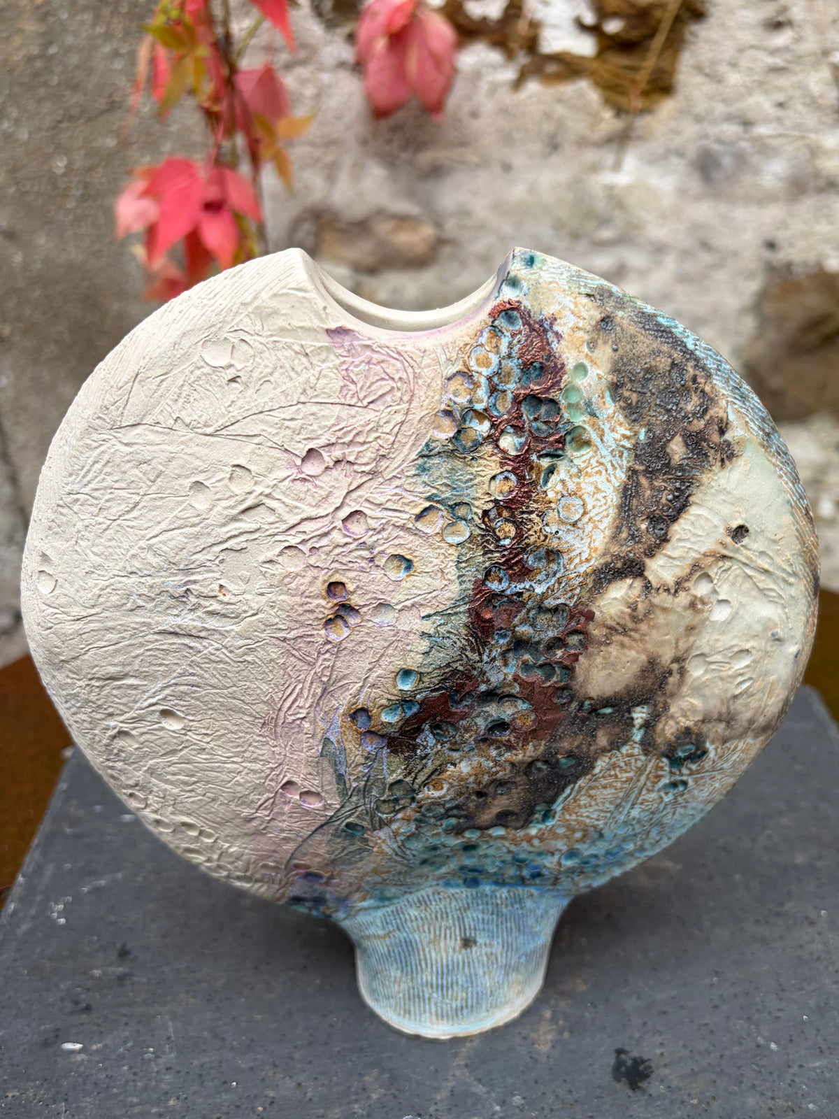 Textured Copper Lustre Vase #2