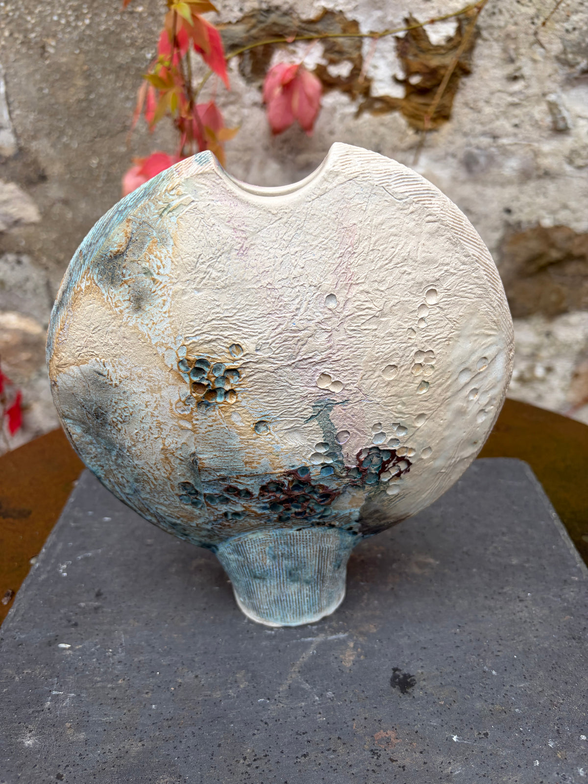 Textured Copper Lustre Vase #2
