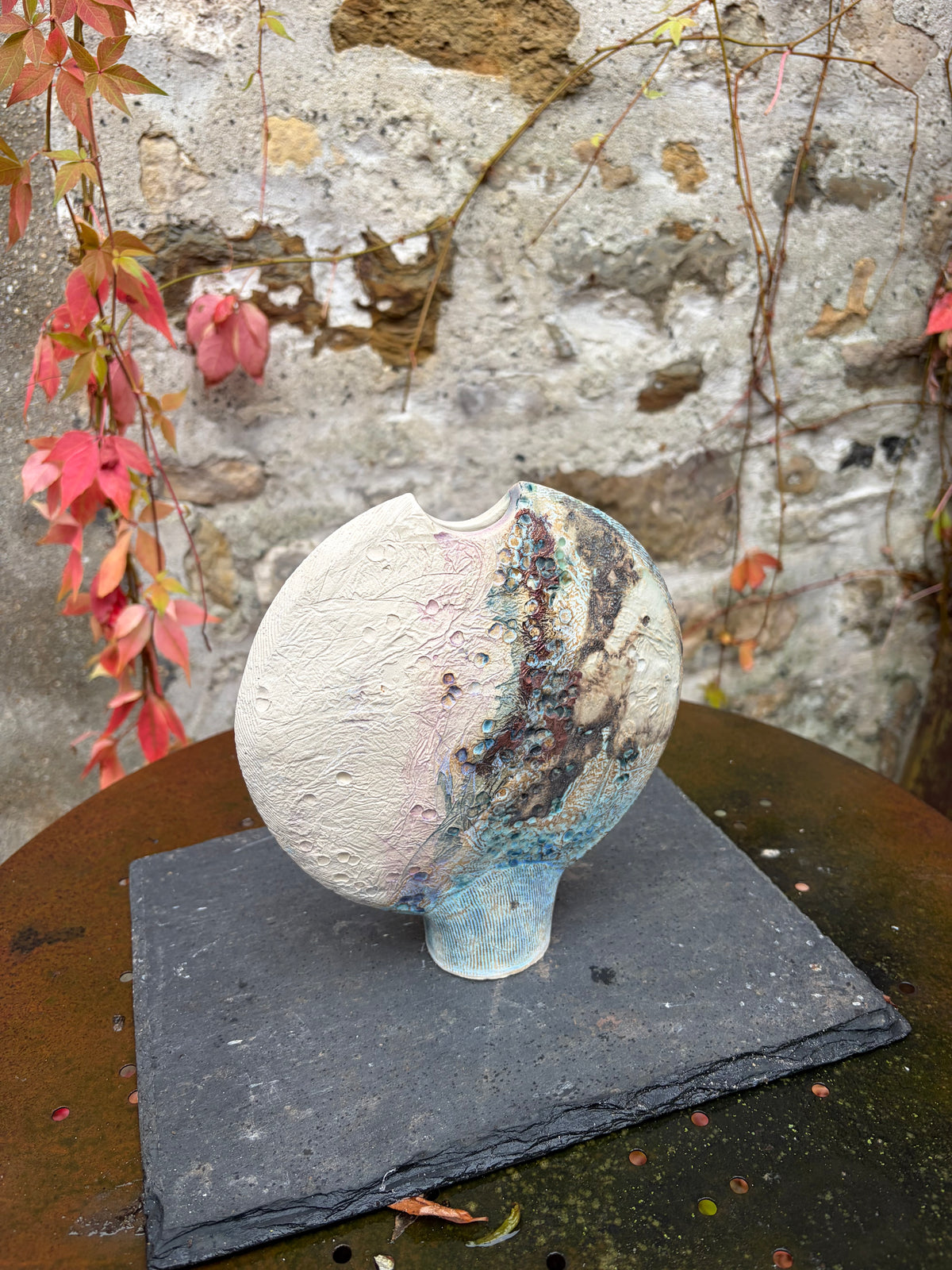 Textured Copper Lustre Vase #2