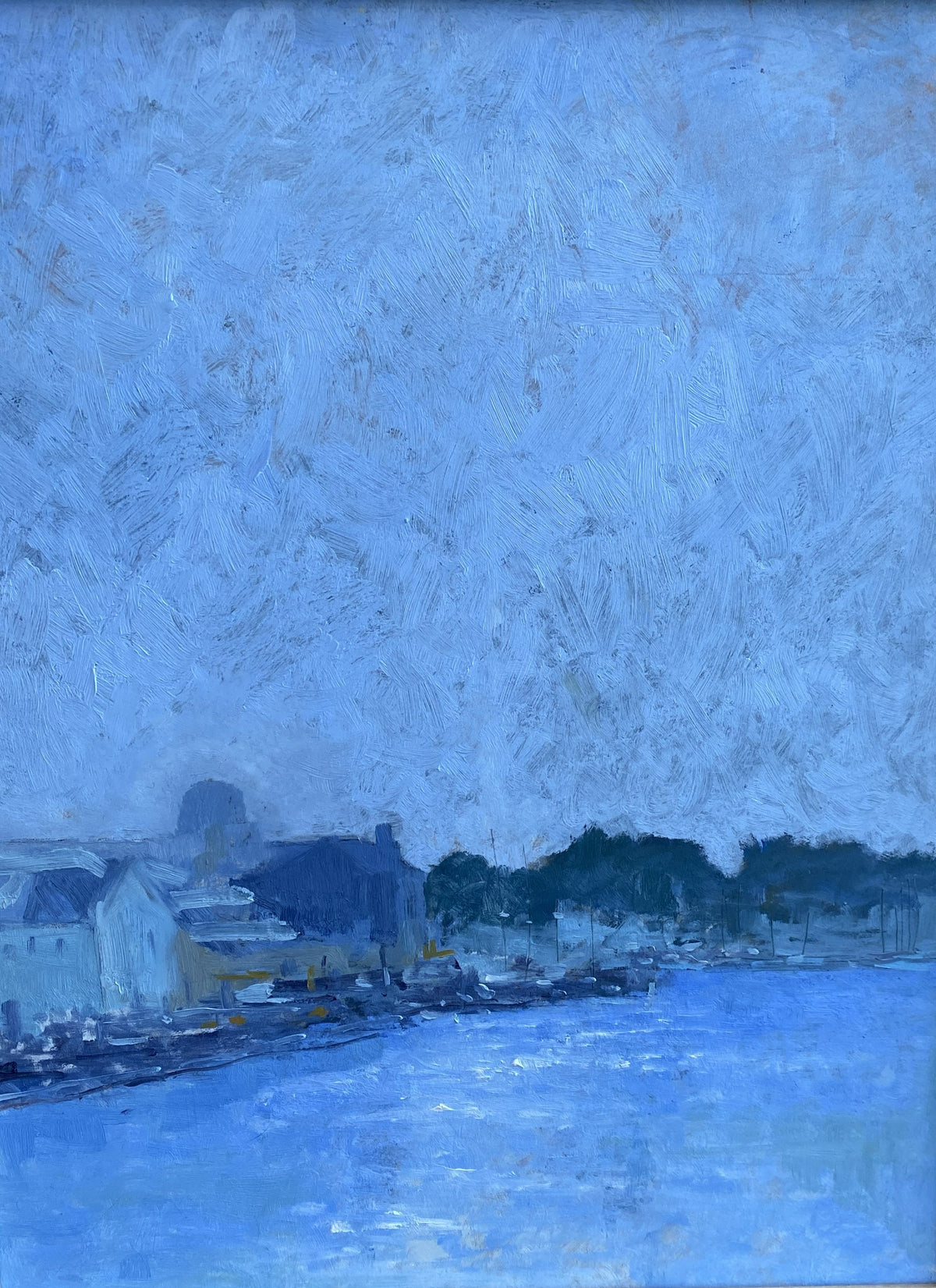 Into the Morning Sun & Heat from Town Bridge