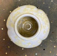 Crystalline Glazed Pot - Yellow/Cream