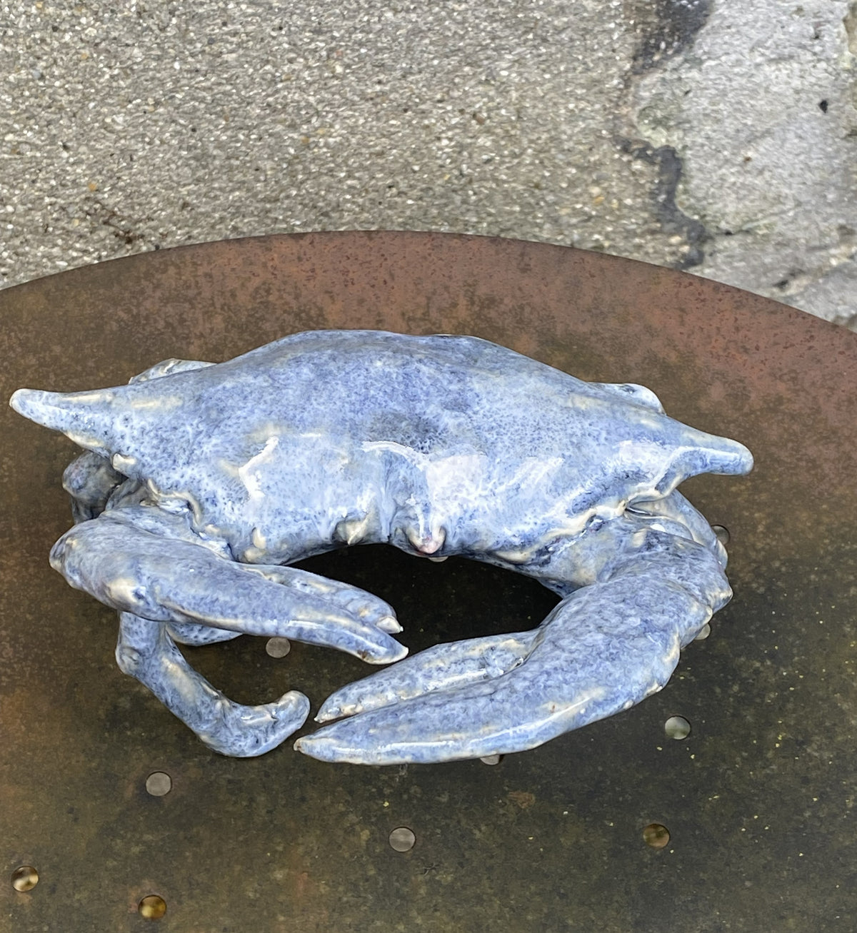 Hand-built Crab (Blue)
