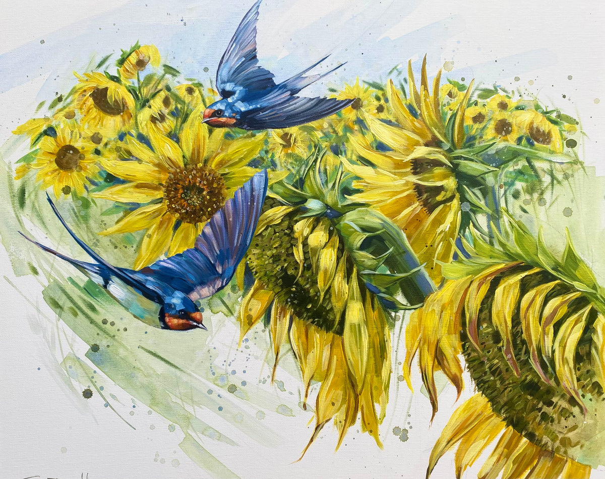 Sunflower Swallows