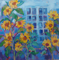 Sunflowers By Window