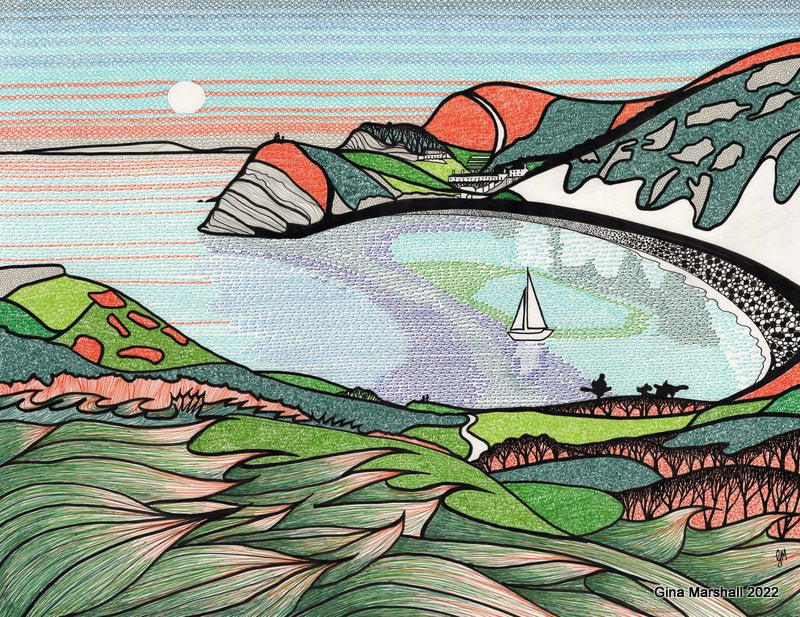 Sunset Over Lulworth Cove (Limited Edition Print)