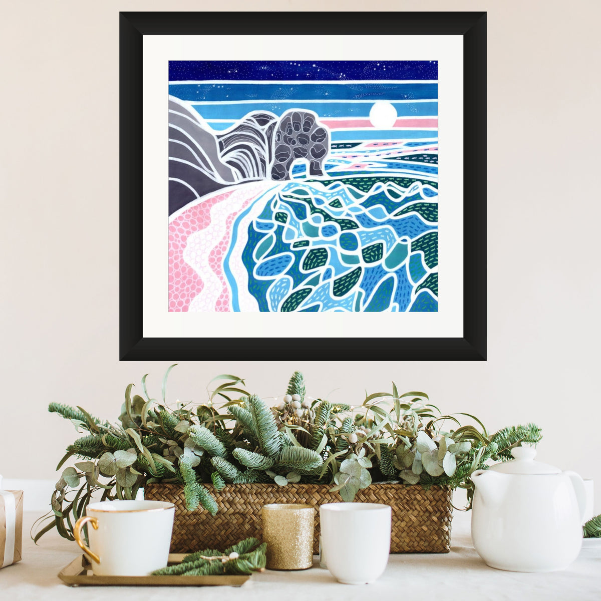 Coral Sunrise at Durdle Door (Framed Limited Edition Print)