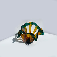 Large Coral Votive #1 - Green & Amber
