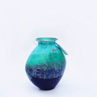 Curved Vase - Green & Blue