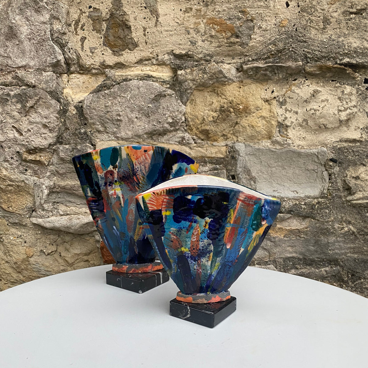 Large Slabbed Vase on Marble