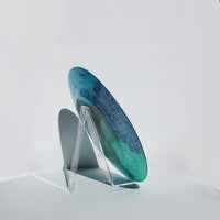 Large Plate - Green & Silver