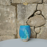 Turquoise Pot - Flattened