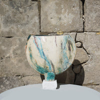 Three Quarter Moon Vessel on Cararra Marble Base