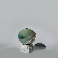 Ice Blue Earth Bowl on Cararra Base